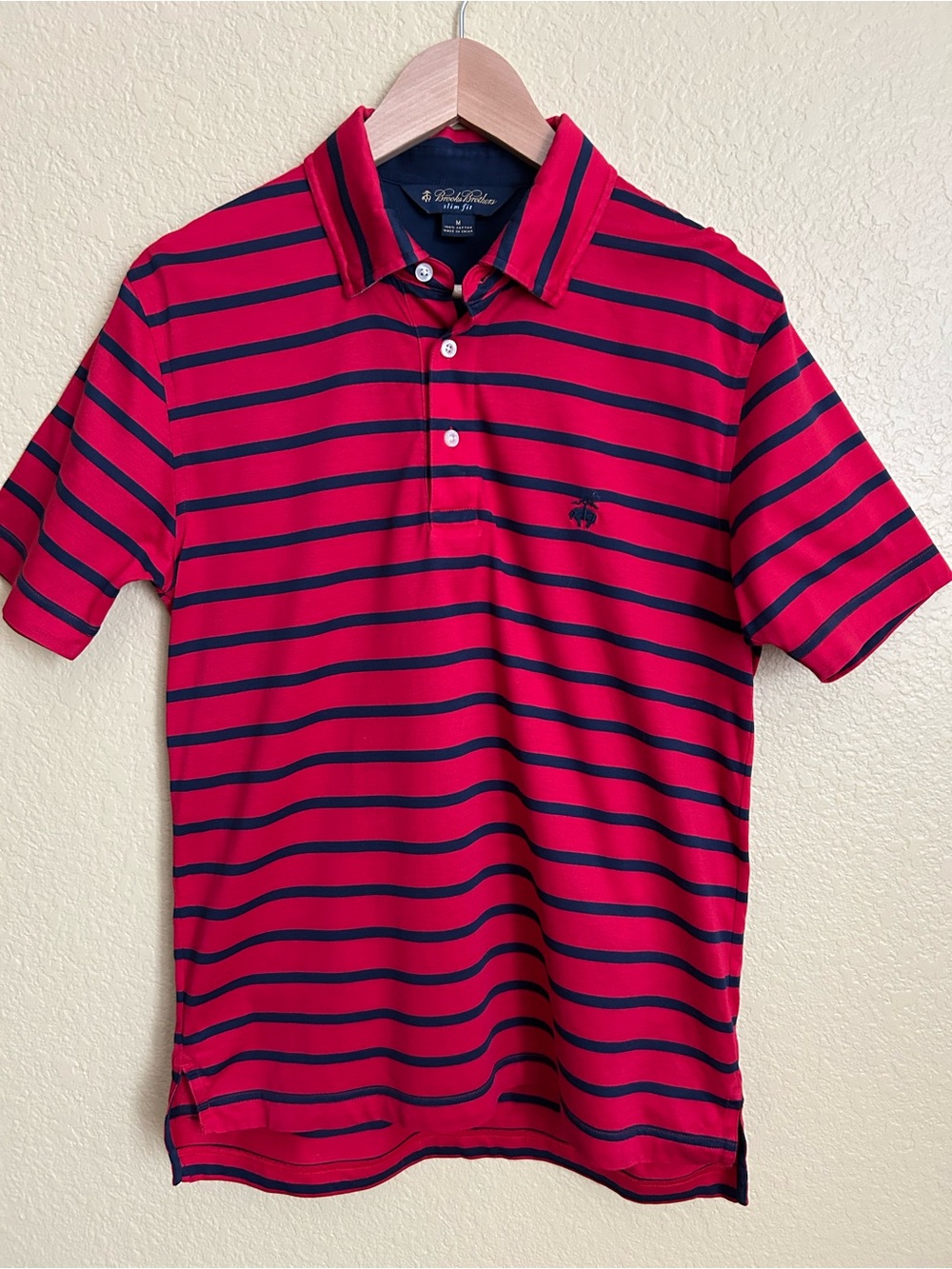 Brooks Brothers Slim Fit Striped Short Sleeve Polo